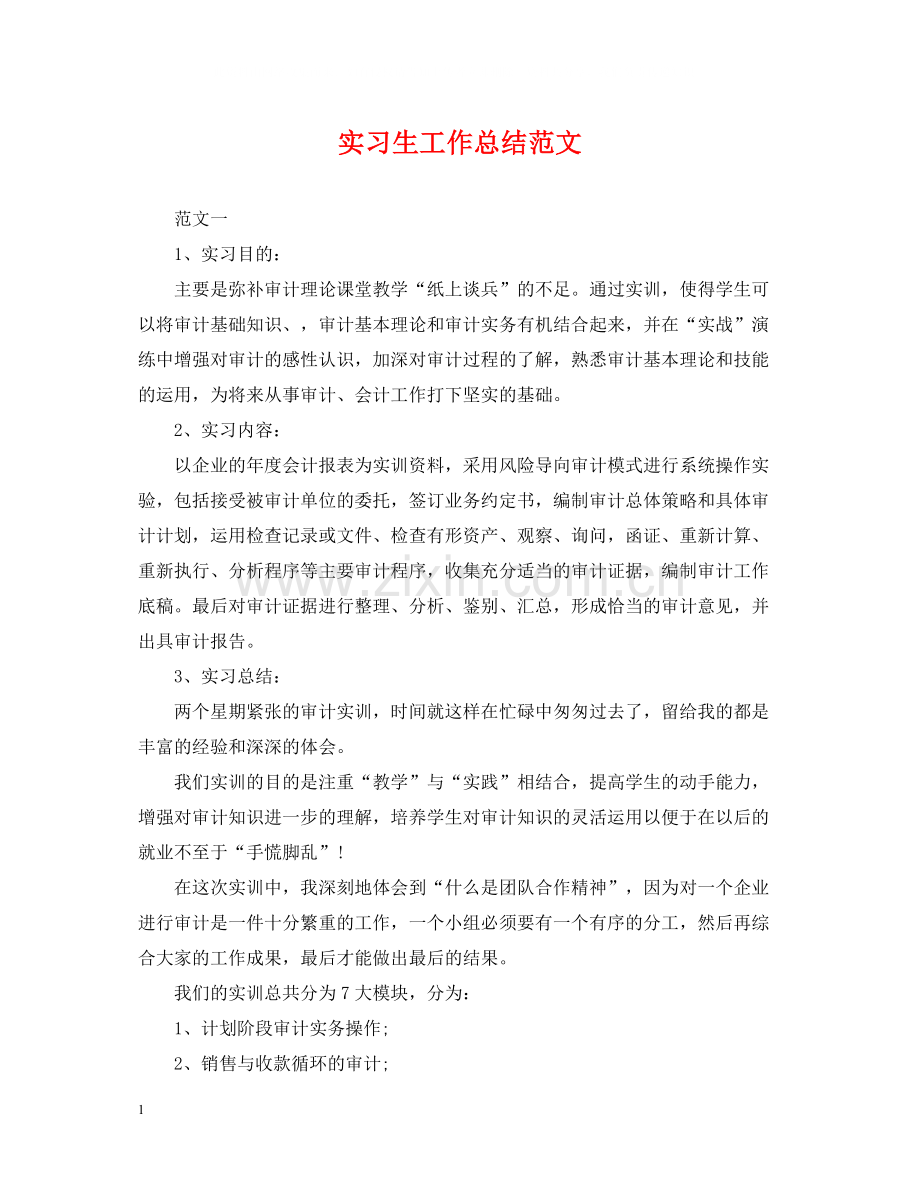 实习生工作总结范文.docx_第1页