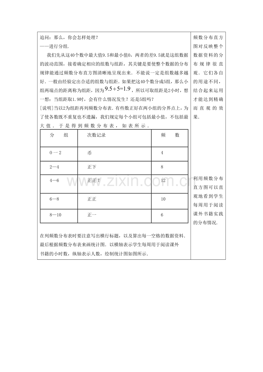 春九年级数学下册 28.5 表示一组数据分布的量（1）教案 沪教版五四制-沪教版初中九年级下册数学教案.doc_第3页