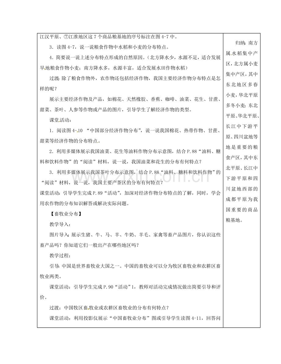 江苏省徐州市铜山区八年级地理上册 4.1中国的农业教案2 （新版）湘教版-（新版）湘教版初中八年级上册地理教案.doc_第2页