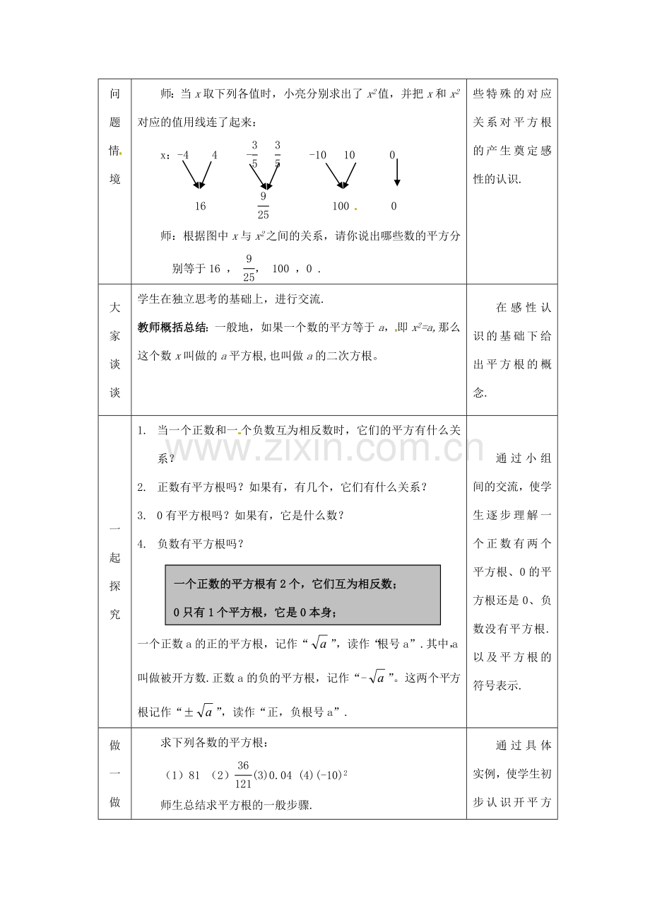 八年级数学上册《14.1 平方根（第1课时）》教案 （新版）冀教版-（新版）冀教版初中八年级上册数学教案.doc_第2页