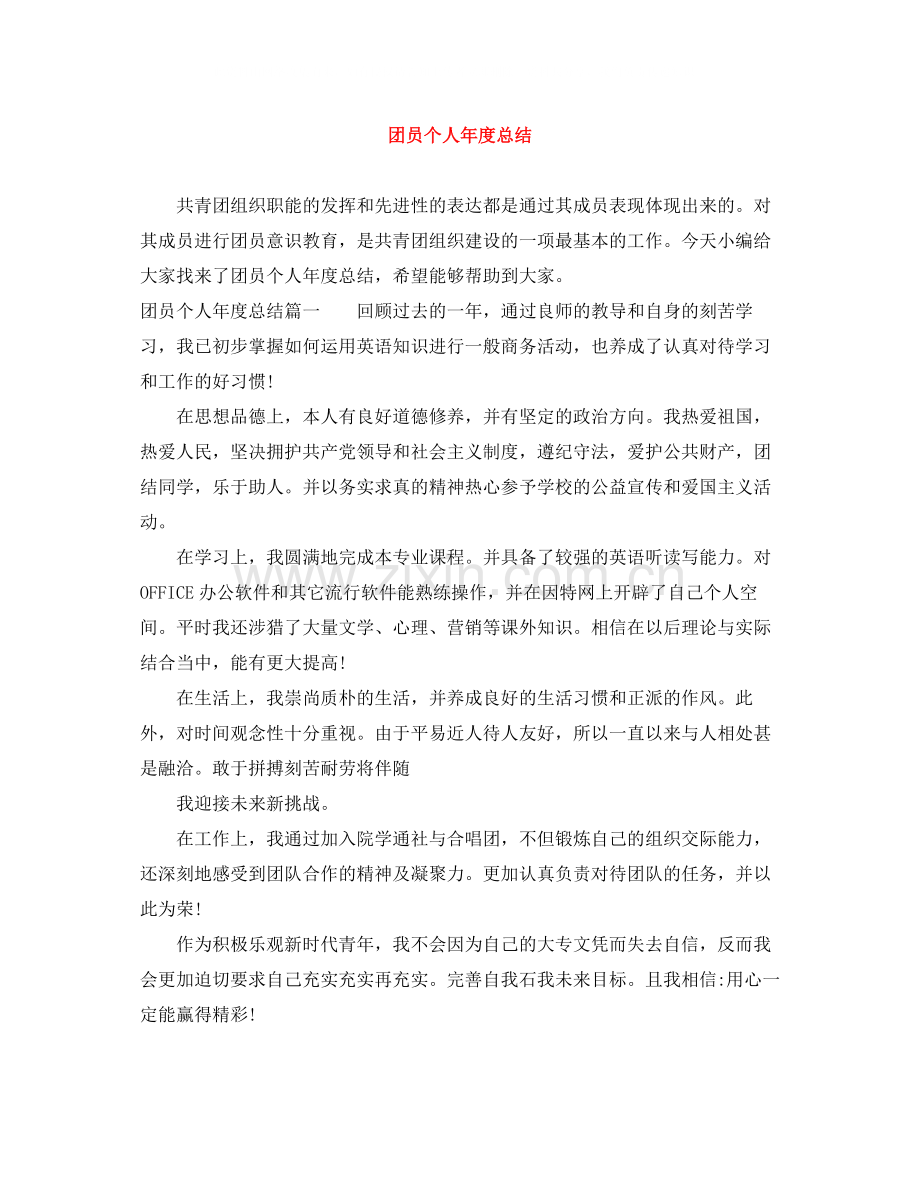 团员个人年度总结2.docx_第1页