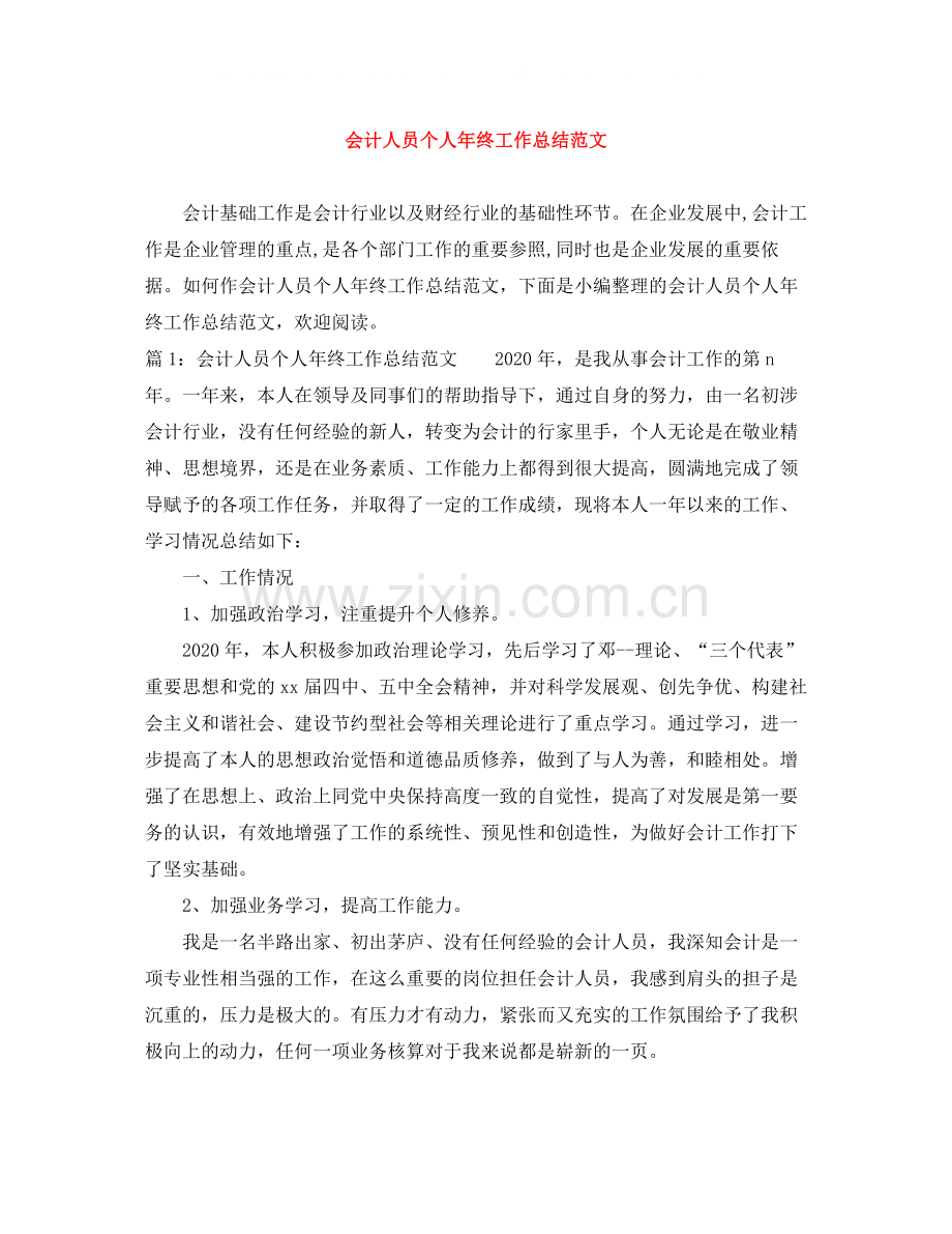 会计人员个人年终工作总结范文.docx_第1页