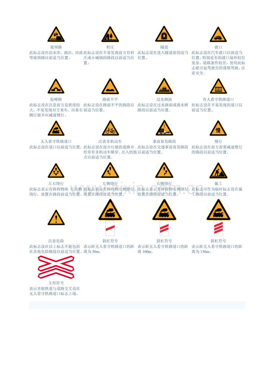 中国道路交通标志图片大全.doc_第2页