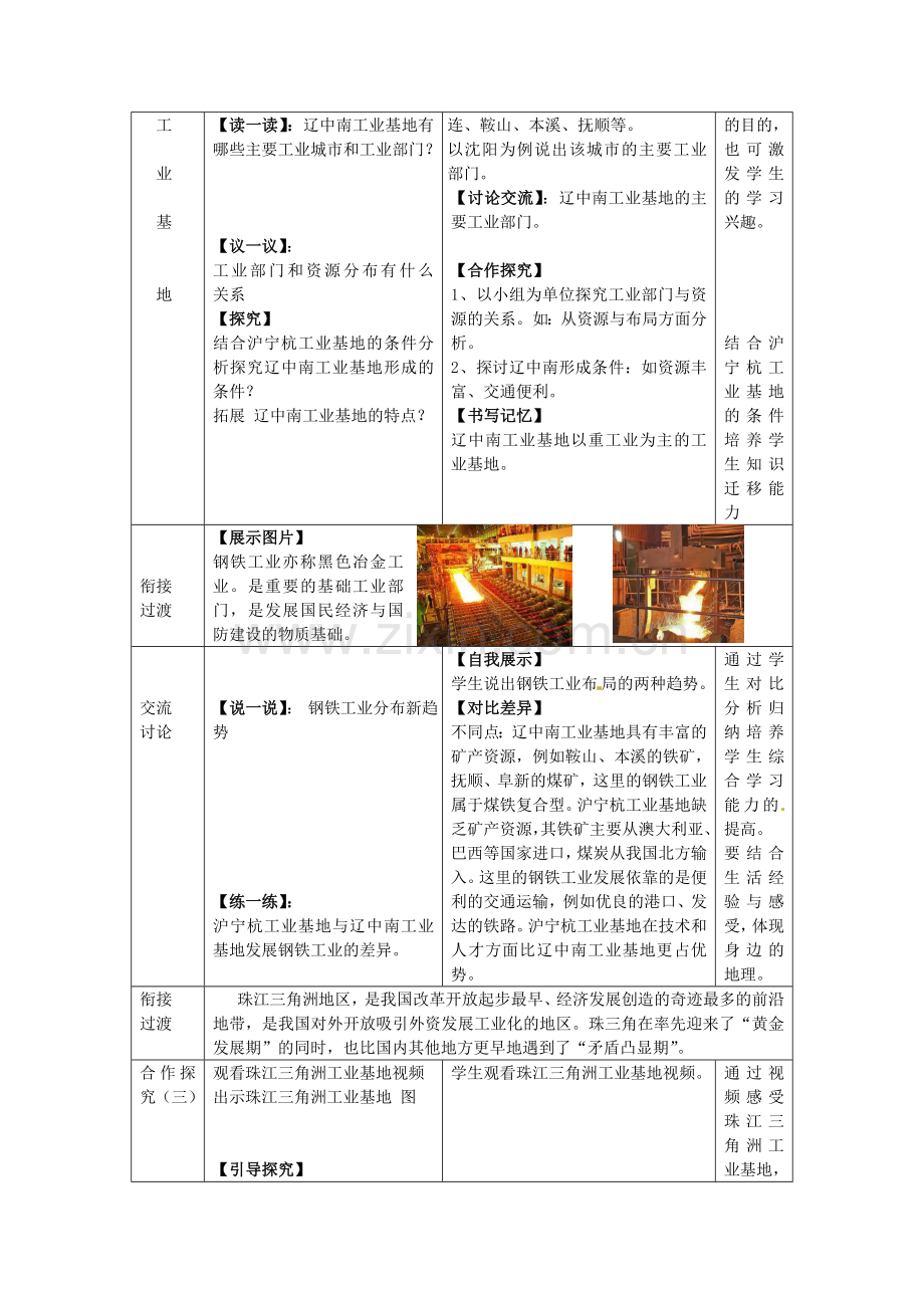 山东省枣庄市峄城区吴林街道中学八年级地理上册 4-2 持续协调发展工业（第2课时 ）教案 商务星球版.doc_第3页