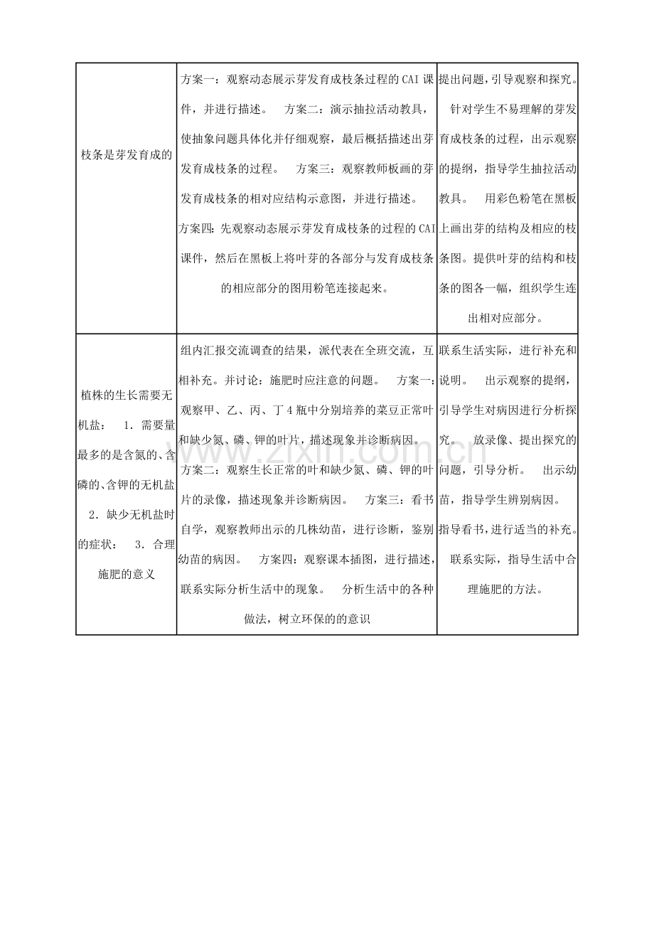 七年级生物上册 植株的生长(2)教案 人教新课标版.doc_第3页