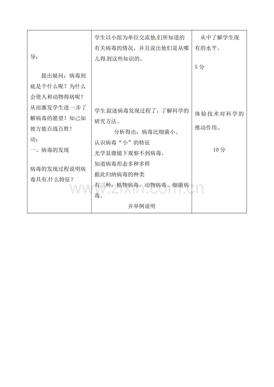 吉林省四平市第十七中学八年级生物上册 病毒教案 新人教版.doc_第2页