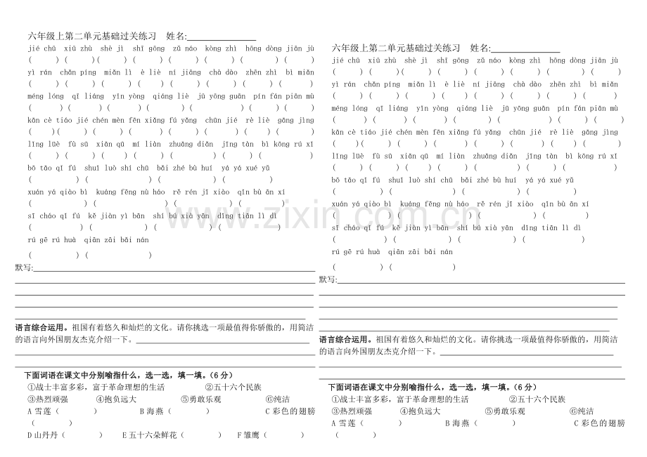 六年级下基础过关练习姓名.doc_第3页