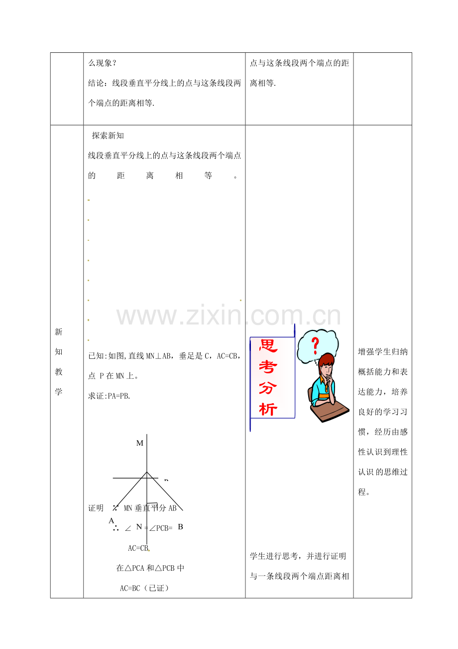 八年级数学上册 13.1.2 线段垂直平分线教案 （新版）新人教版-（新版）新人教版初中八年级上册数学教案.doc_第2页