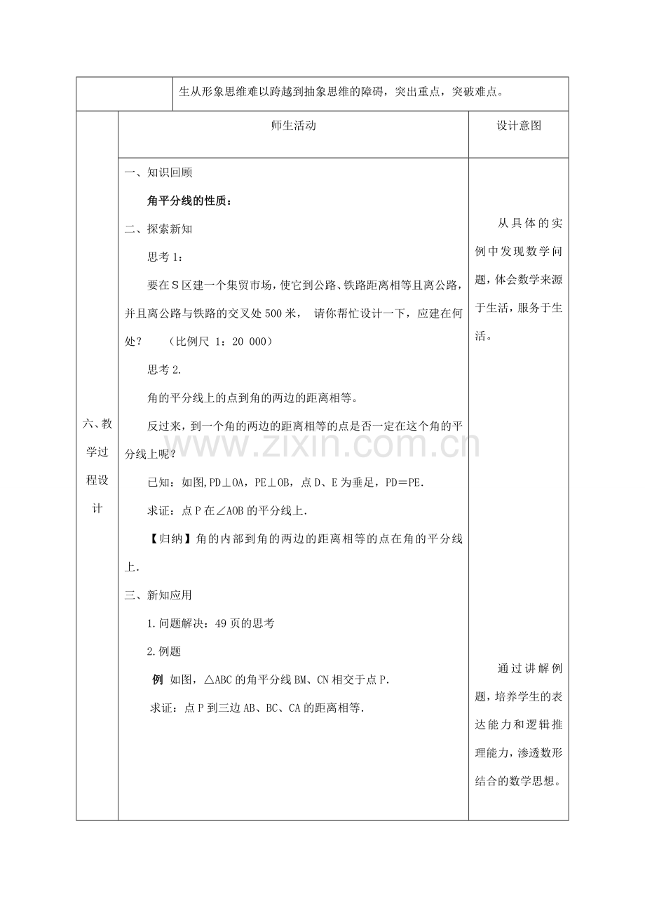 陕西省石泉县八年级数学上册 12.3.2 角的平分线的性质（2）同课异构教案1 （新版）新人教版-（新版）新人教版初中八年级上册数学教案.doc_第2页