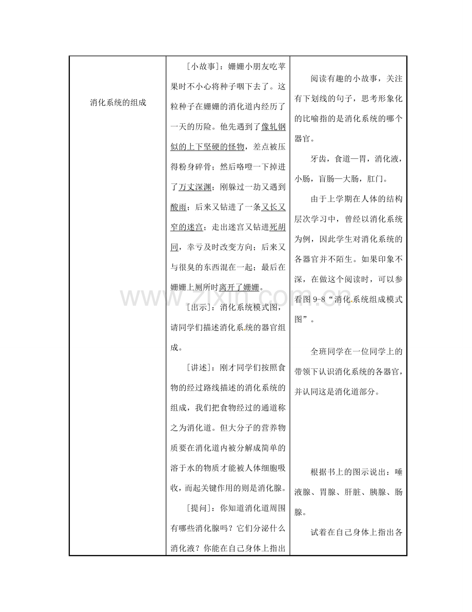 七年级生物下册《9.2 人体的消化与吸收》（第一课时）教案 苏教版.doc_第2页