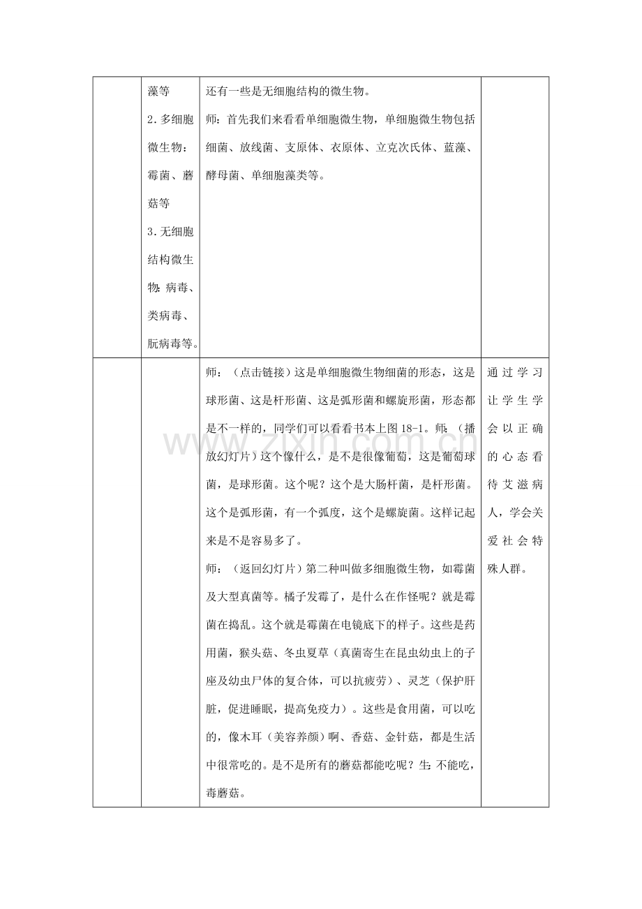 八年级生物上册 5.18.1 微生物在生物圈中的作用教案 北师大版-北师大版初中八年级上册生物教案.doc_第3页