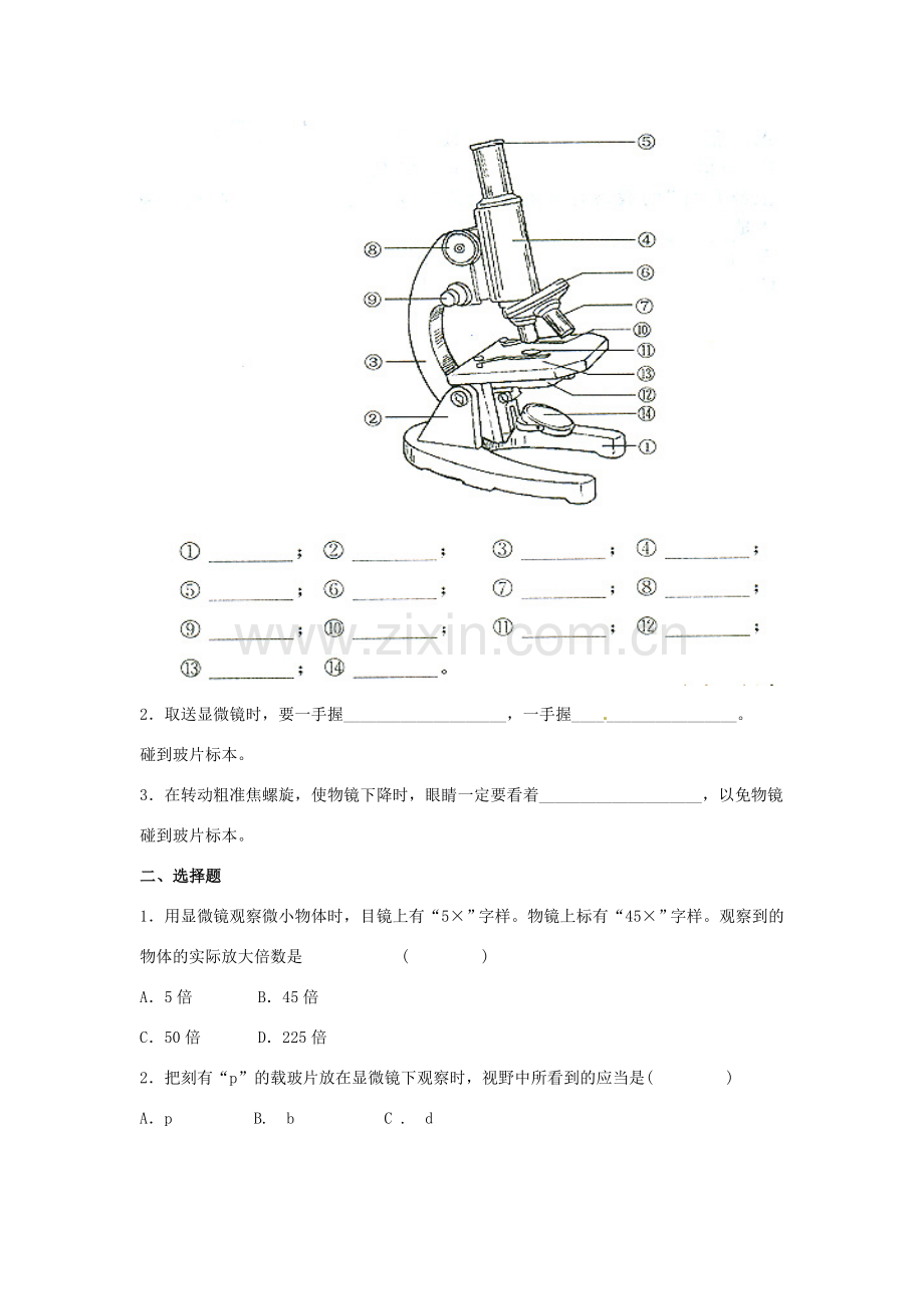 七年级生物上册 2.1 探索生命的器具1教案 苏教版.doc_第3页