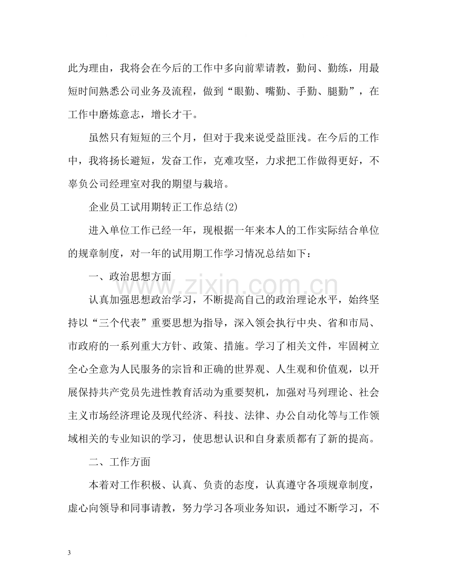 企业员工试用期转正工作总结.docx_第3页