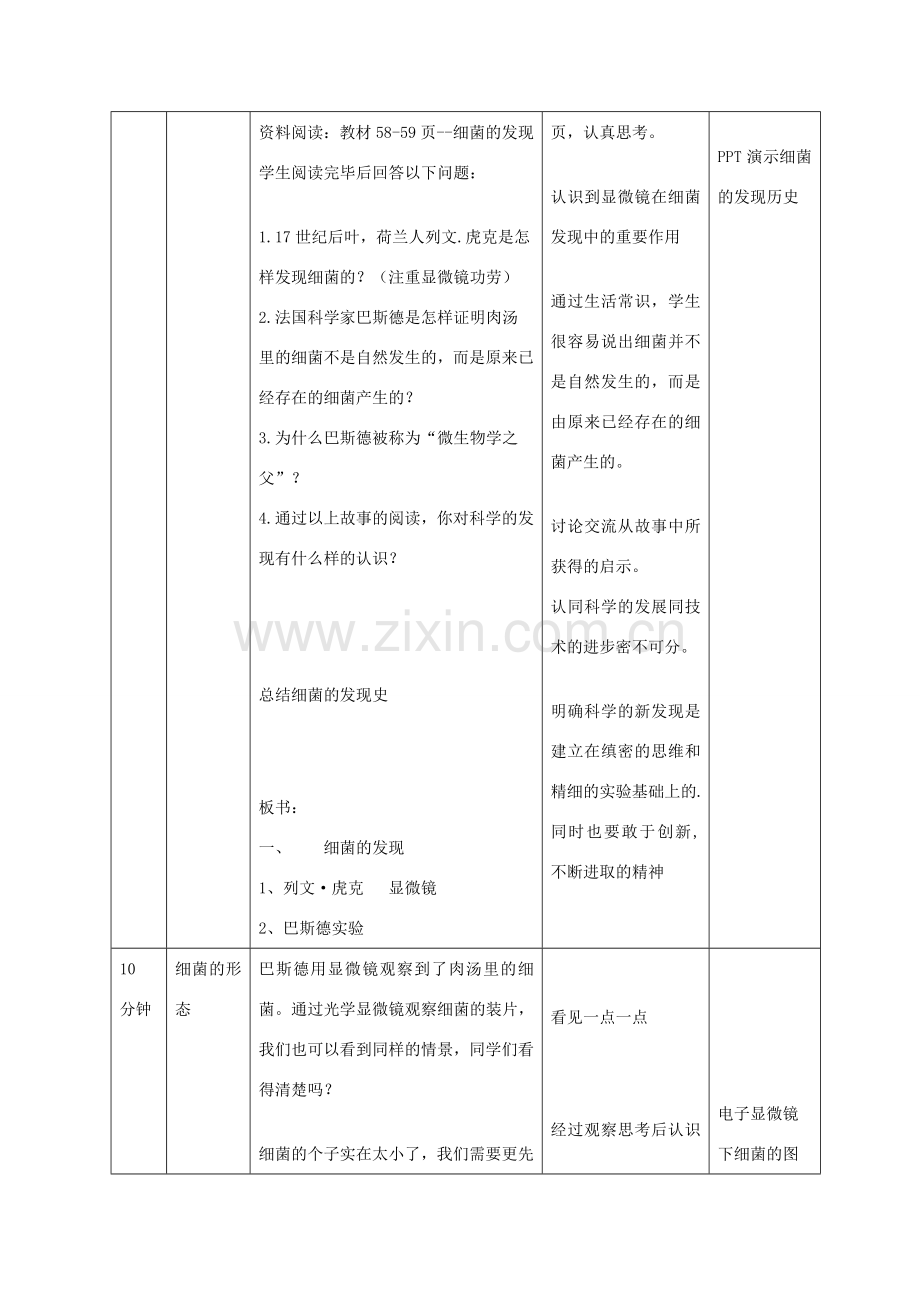 八年级生物上册 第五单元 第四章 第二节 细菌教案2 （新版）新人教版-（新版）新人教版初中八年级上册生物教案.doc_第3页