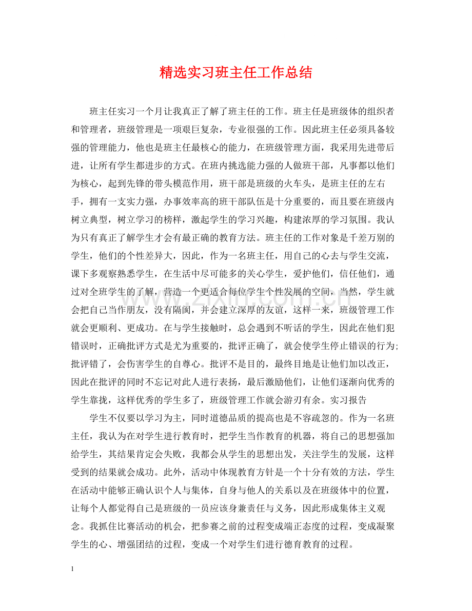 实习班主任工作总结.docx_第1页