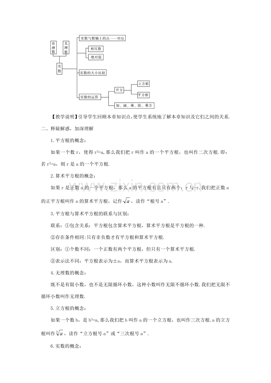 八年级数学上册 第3章 实数章末复习教案 （新版）湘教版-（新版）湘教版初中八年级上册数学教案.doc_第2页