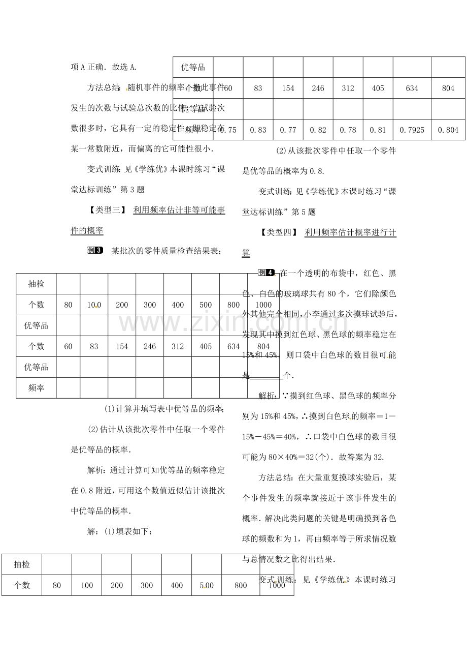 春九年级数学下册 4.3 用频率估计概率教案 （新版）湘教版-（新版）湘教版初中九年级下册数学教案.doc_第2页