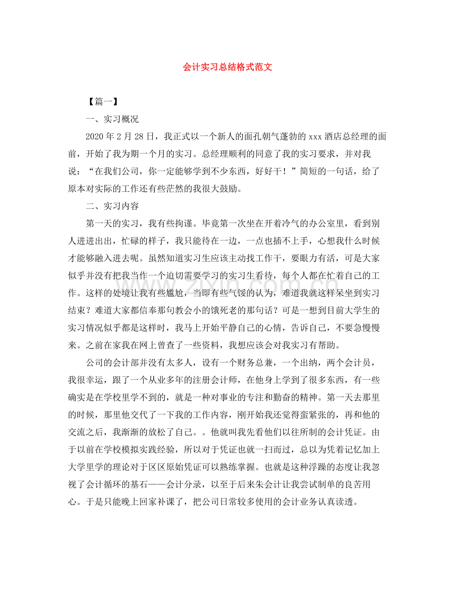 会计实习总结格式范文.docx_第1页