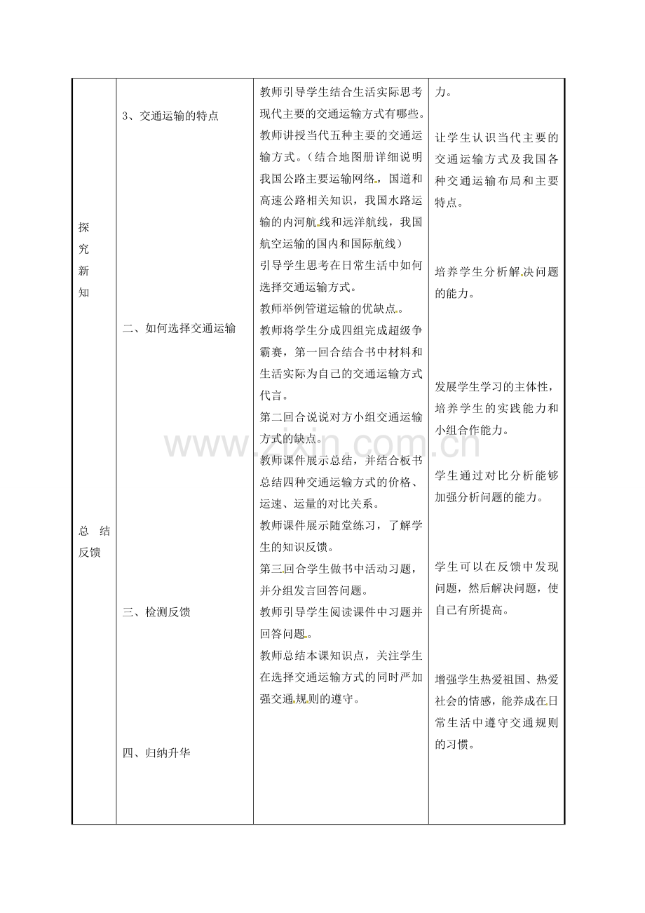 辽宁省抚顺市八年级地理上册 4.1 交通运输教案 （新版）新人教版-（新版）新人教版初中八年级上册地理教案.doc_第2页