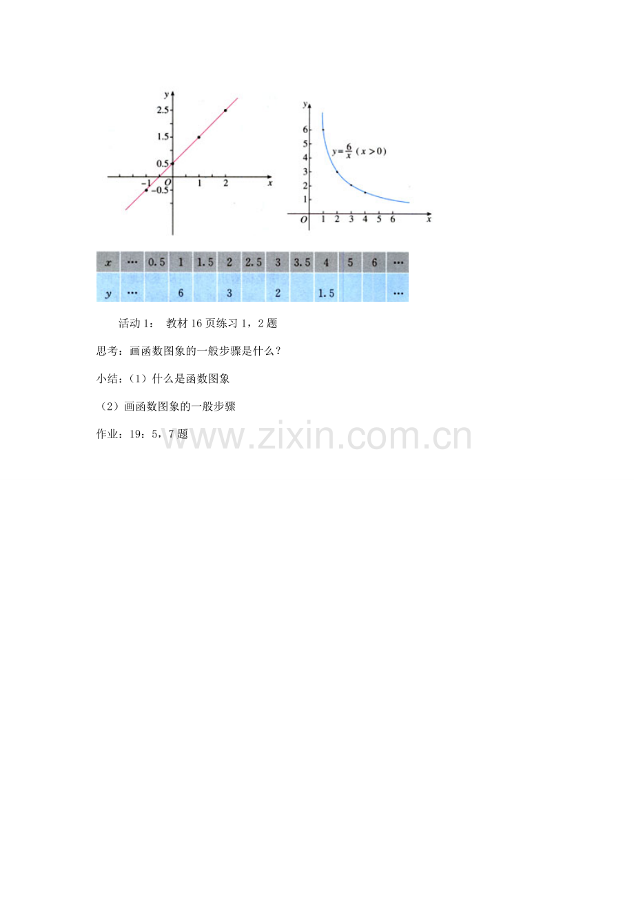 广东省汕头市龙湖实验中学八年级数学上册 11.1.3 函数图象教案（一） 新人教版.doc_第3页