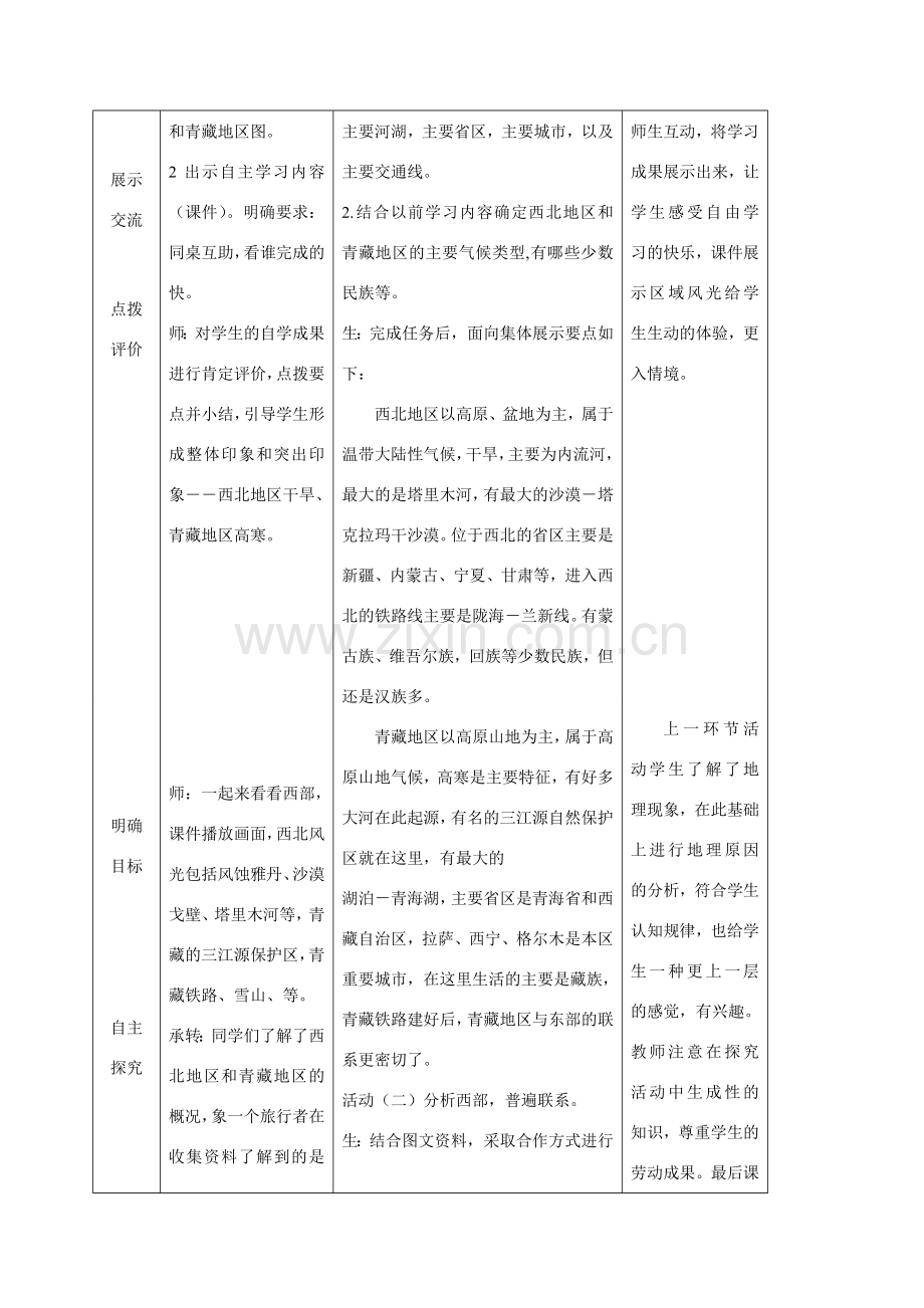 八年级地理 《西北地区和青藏地区》教学设计 新人教版.doc_第3页