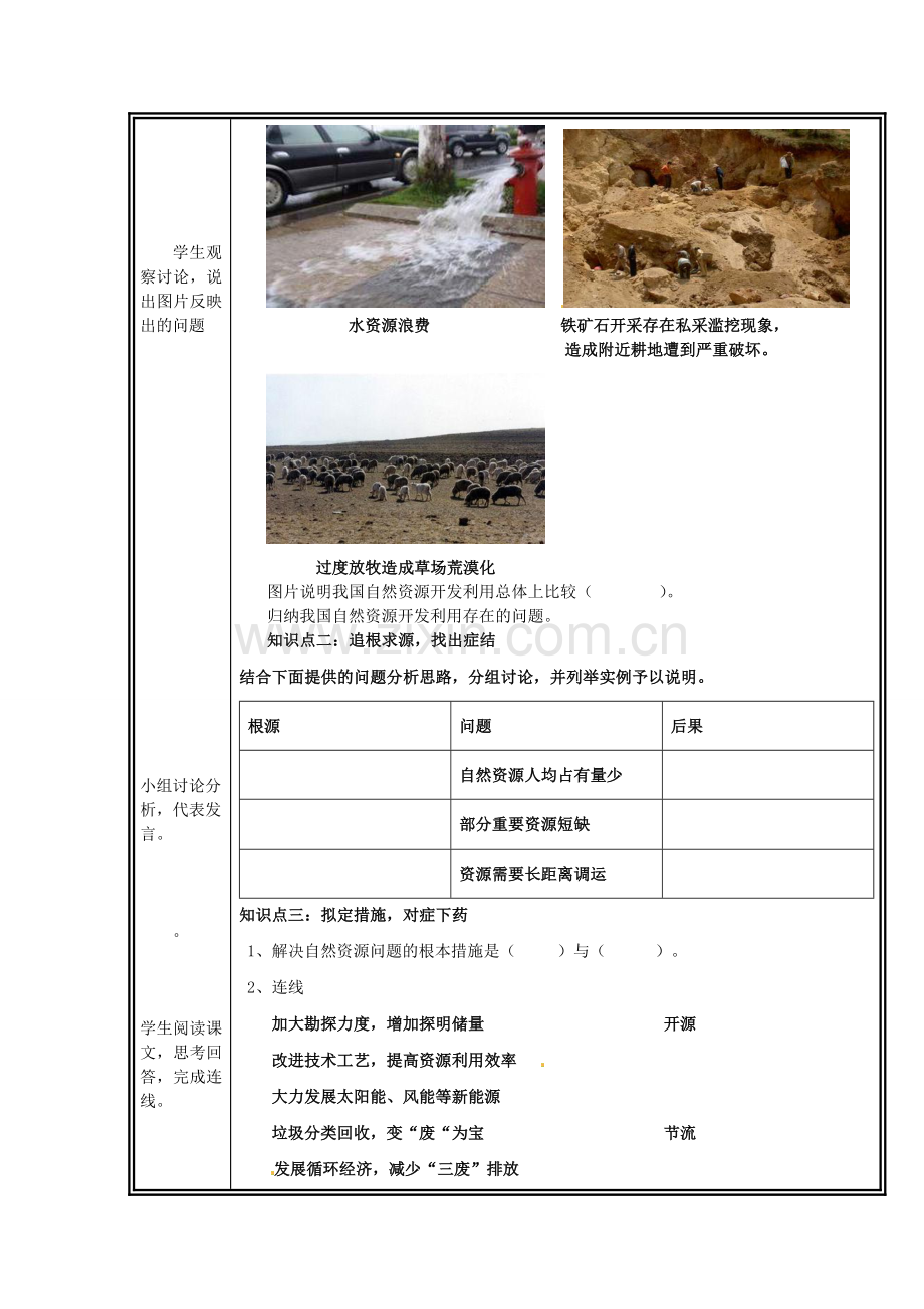 八年级地理上册 第3章 活动课 合理利用与保护自然资源教案 （新版）商务星球版.doc_第2页