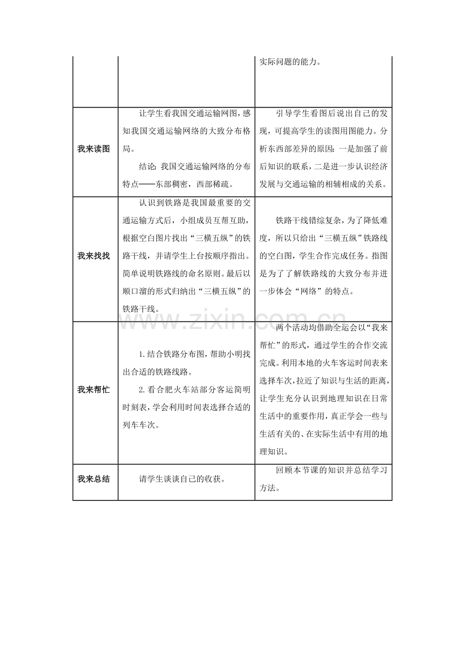 八年级地理上册 第四章 第一节《交通运输》教学设计3 （新版）新人教版.doc_第2页