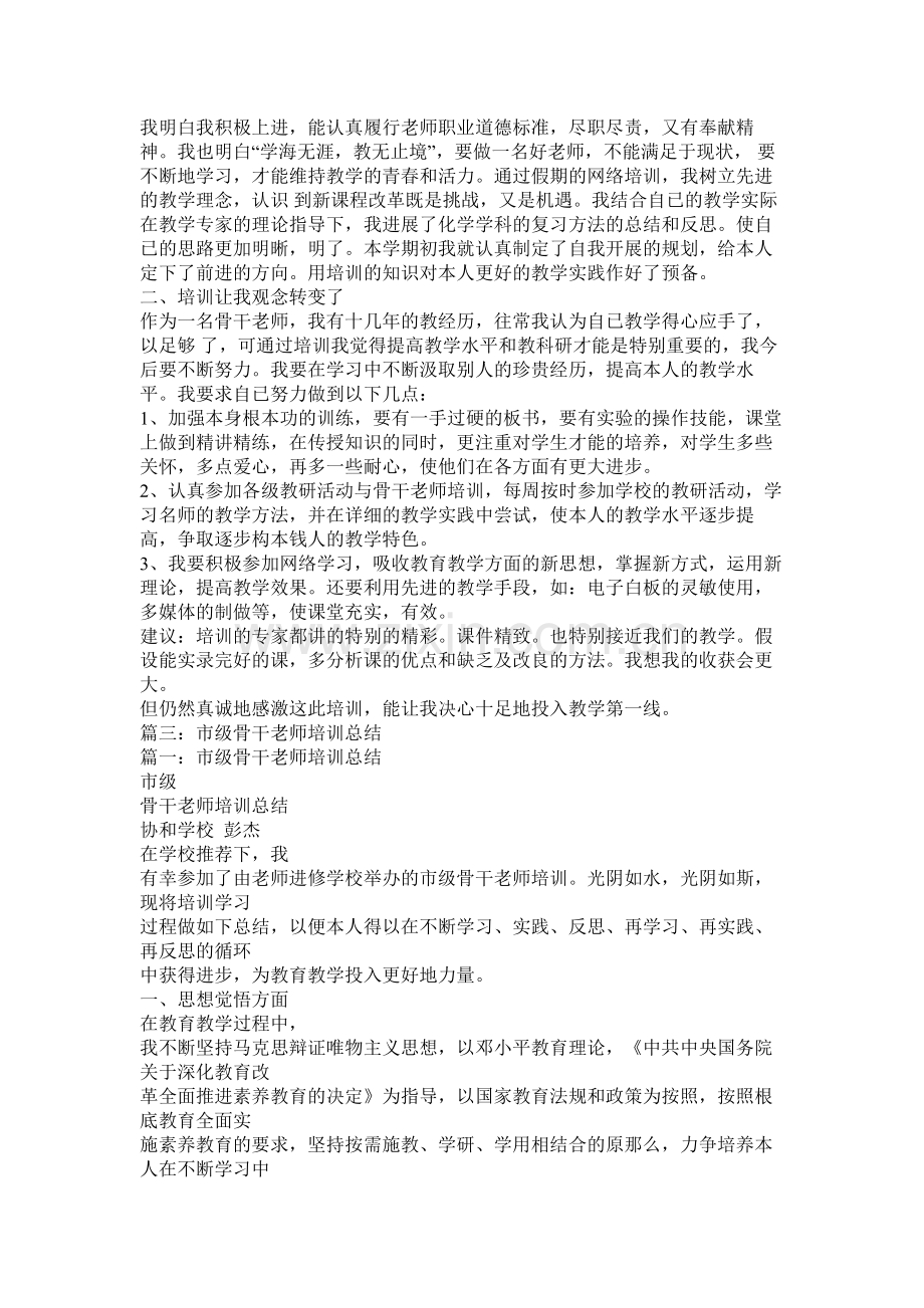 骨干教师培训总结4篇.docx_第2页