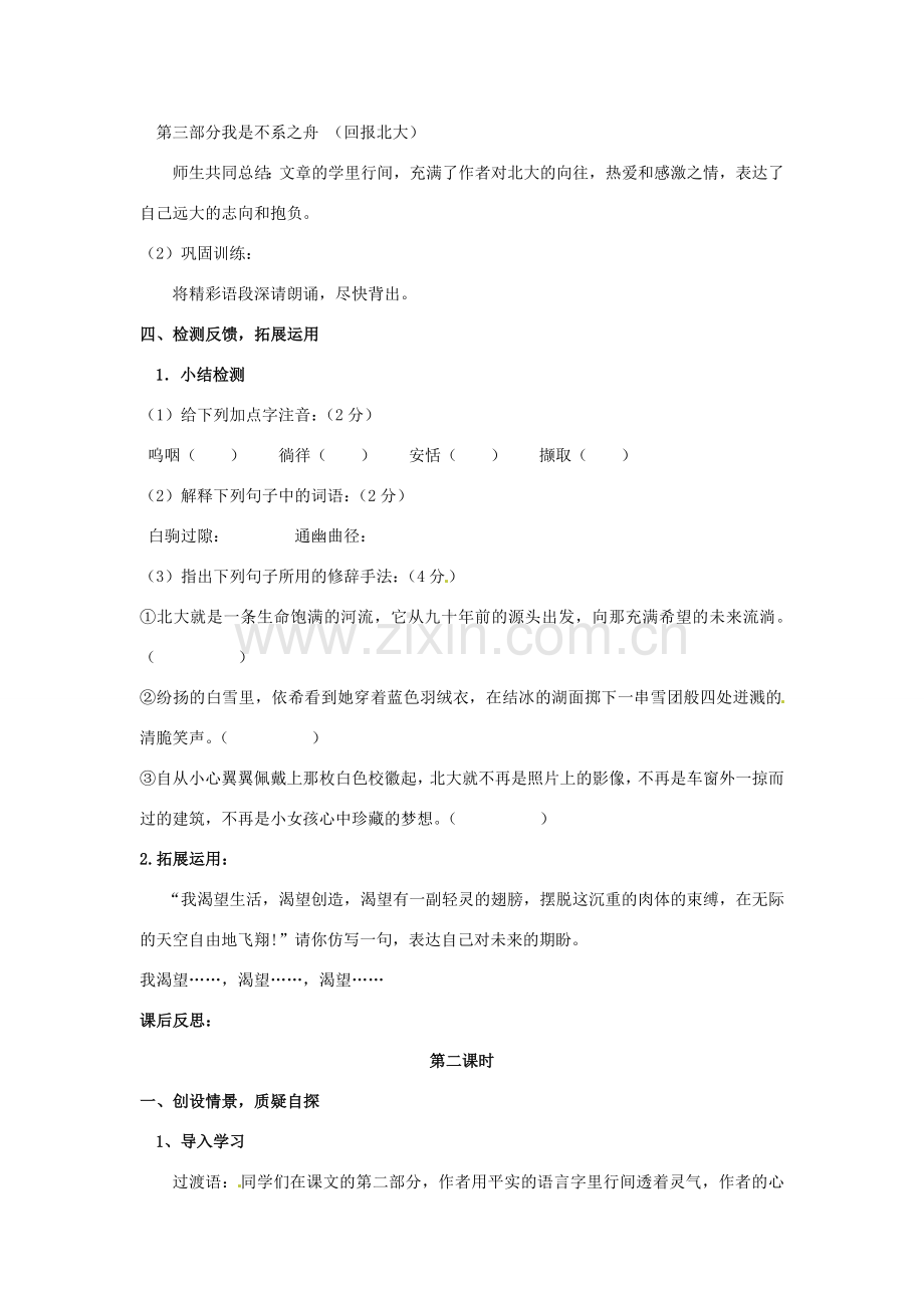 河南省安阳市第十四中学七年级语文上册 八 十三岁的际遇教案 苏教版.doc_第3页