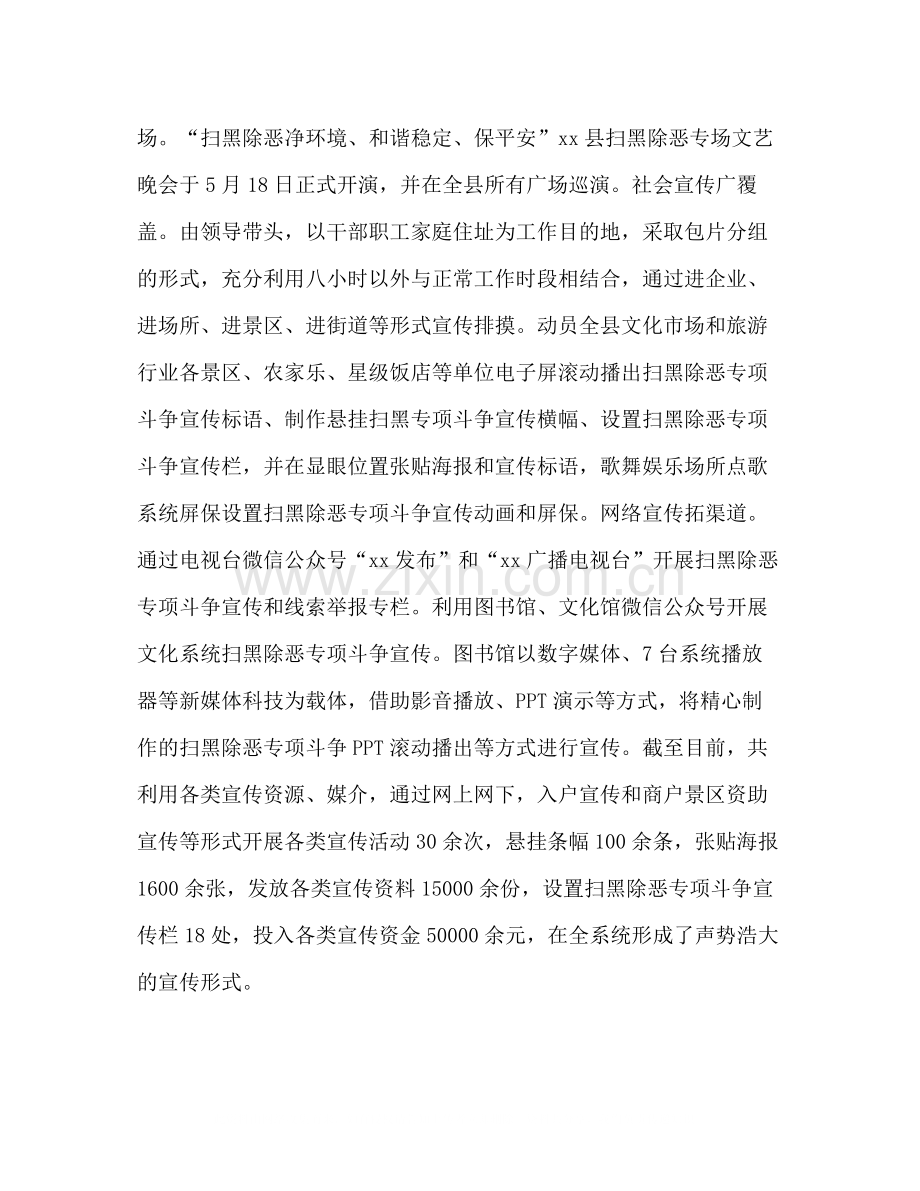 扫黑除恶专项斗争工作总结文广局).docx_第3页