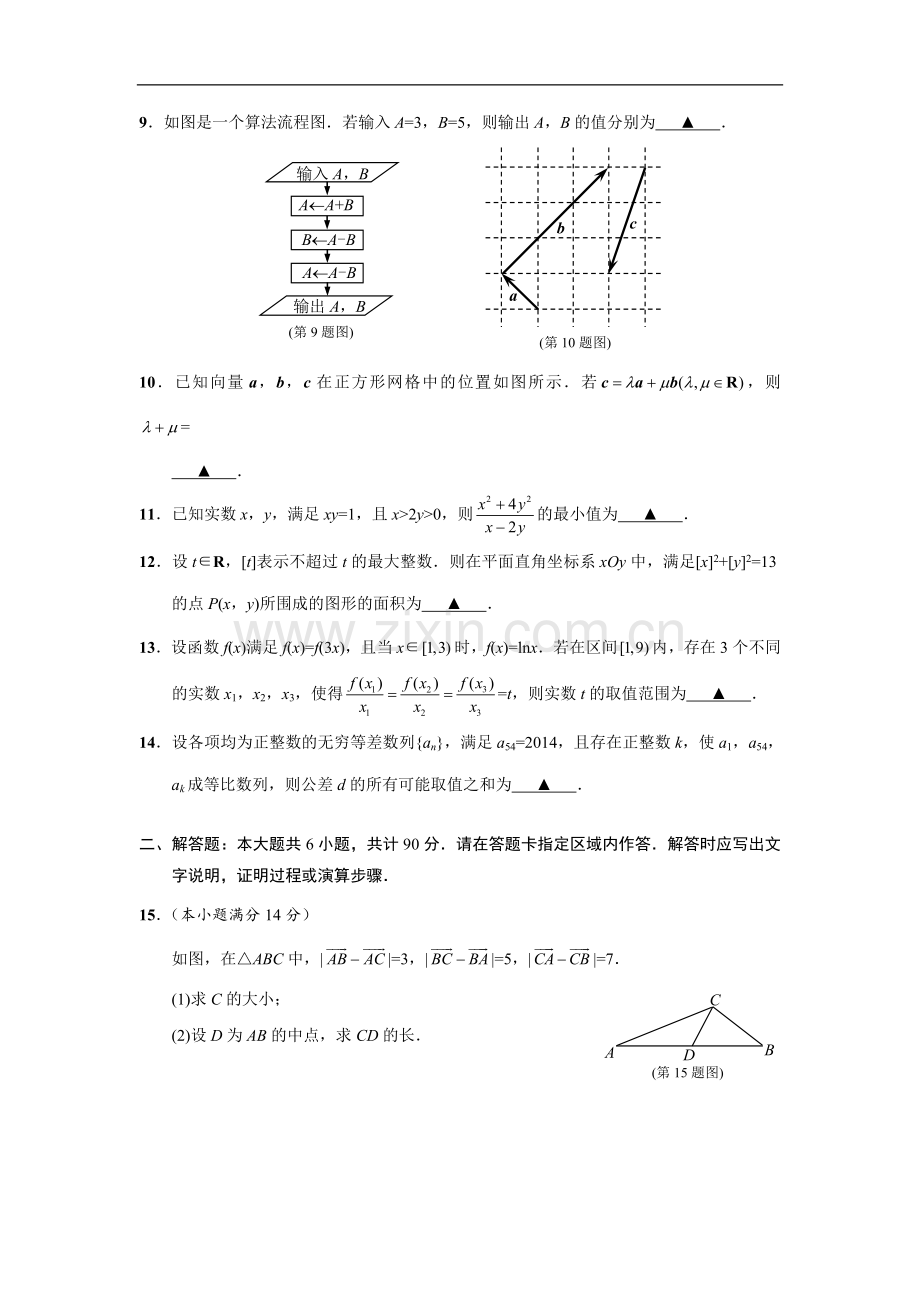 江苏省南通市2014届高三最后一卷(临门一脚)数学试题.doc_第2页