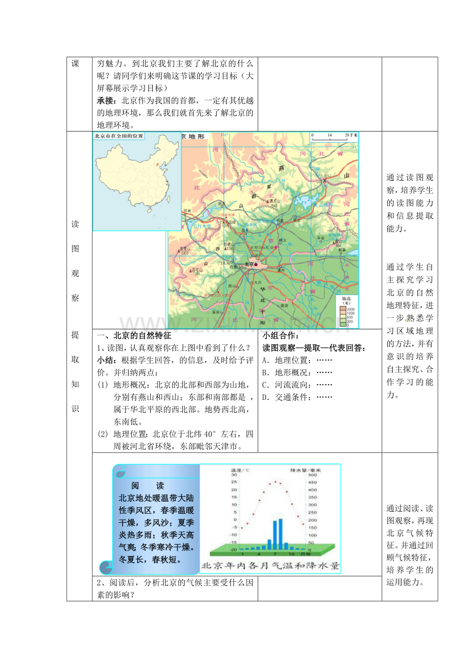 山东省枣庄市第四十二中学八年级地理《祖国的心脏》教案.doc_第2页