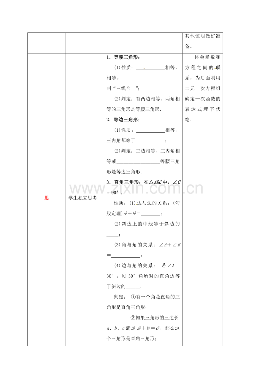 四川省成都市青白江区八年级数学下册 第一章 三角形的证明 等腰与直角三角形教案 （新版）北师大版-（新版）北师大版初中八年级下册数学教案.doc_第2页