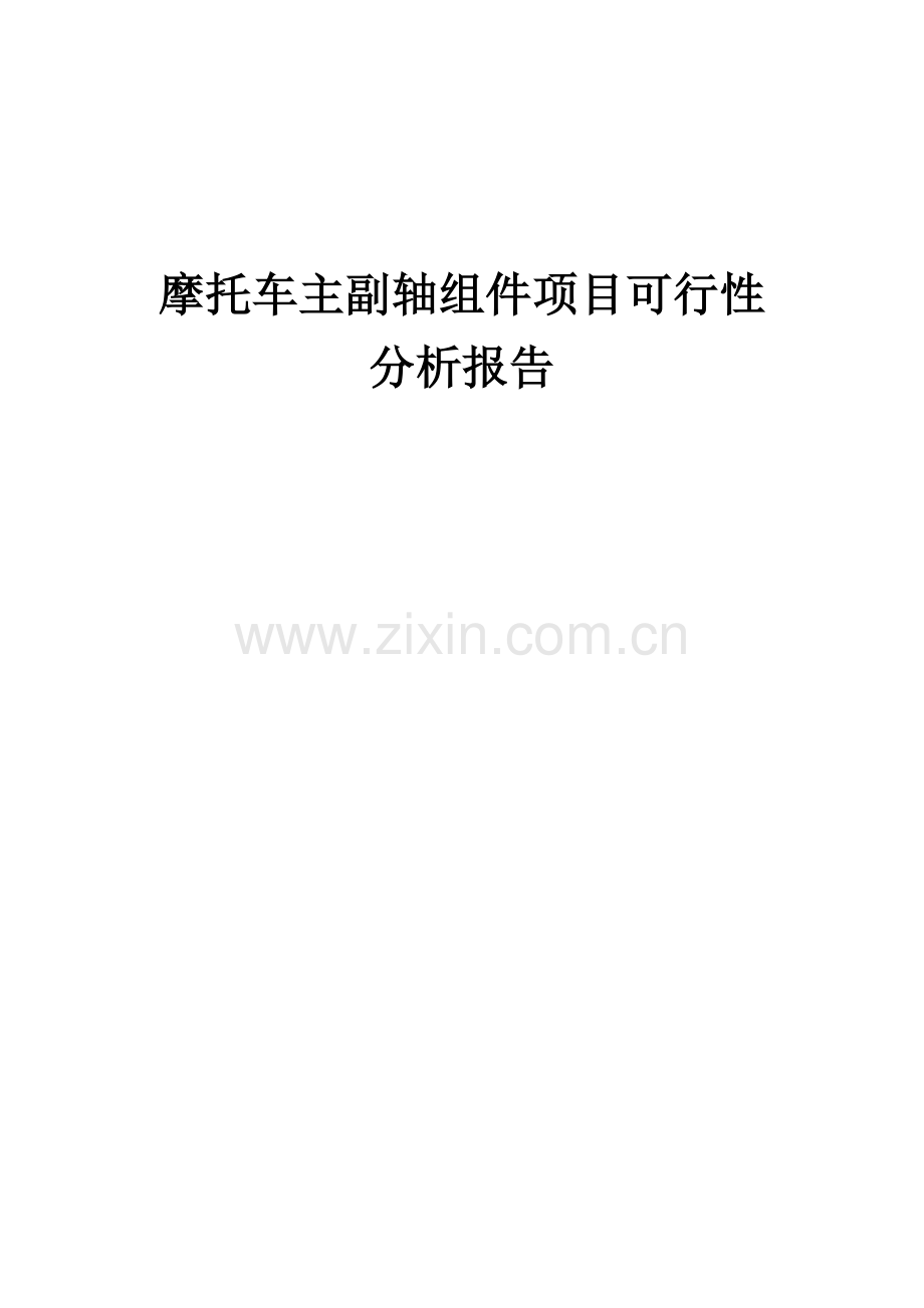 摩托车主副轴组件项目可行性分析报告.docx_第1页