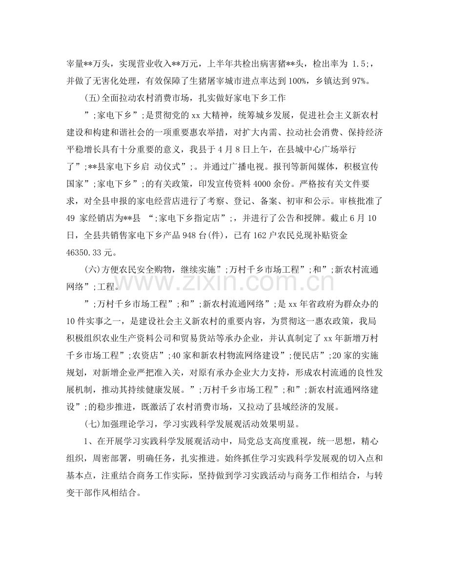 商务局上半年工作总结及下半年工作安排.docx_第2页