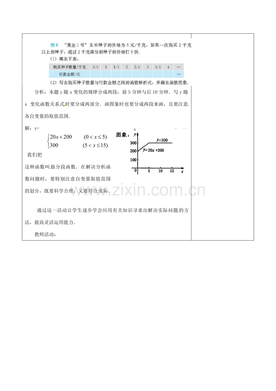 浙江省温岭市东浦中学八年级数学上册《14.2.2一次函数（四）》教案新人教版.doc_第2页