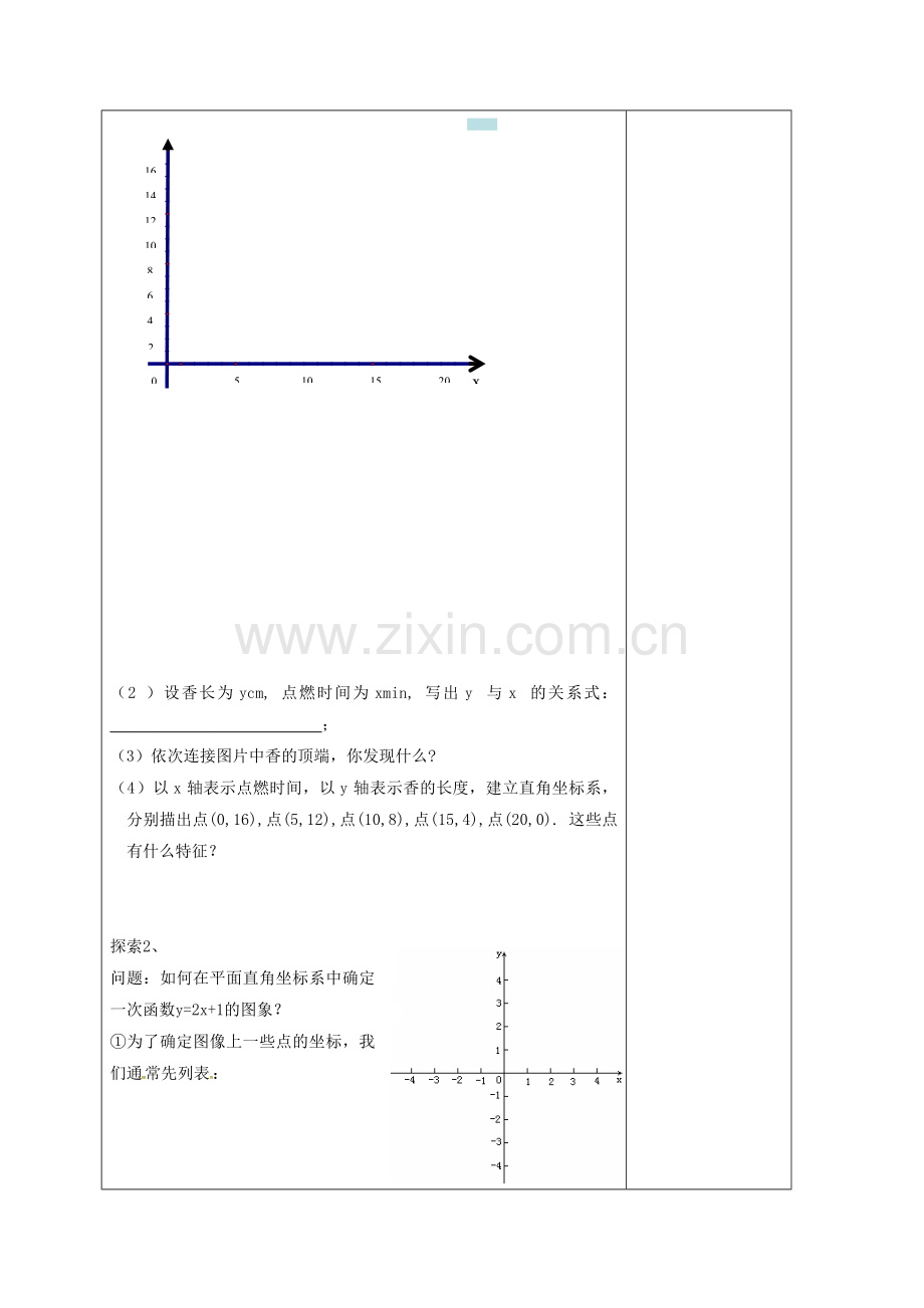 江苏省常州市溧阳市八年级数学上册 6.3.1 一次函数的图像教案 （新版）苏科版-（新版）苏科版初中八年级上册数学教案.doc_第2页