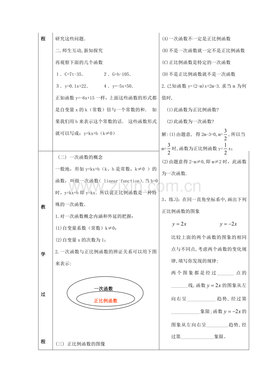 八年级数学上册 第13章 一次函数 13.2 一次函数名师教案6 沪科版.doc_第2页