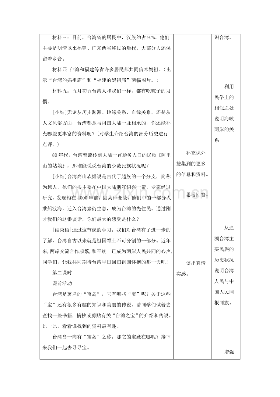 八年级地理下册 第七章 第四节 台湾省教案 （新版）商务星球版-（新版）商务星球版初中八年级下册地理教案.doc_第3页