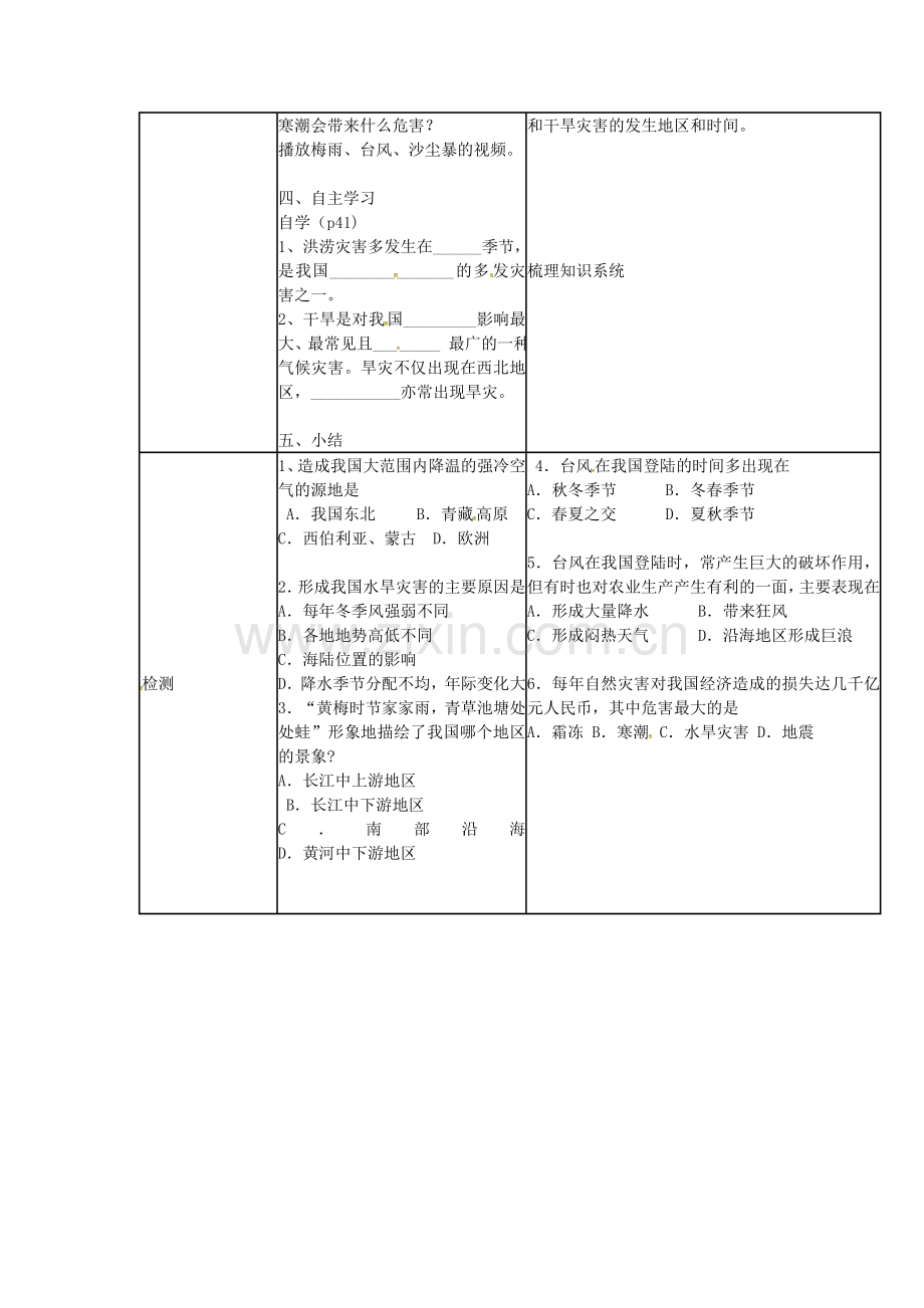 八年级地理上册 2.2 中国的气候教案 （新版）湘教版-（新版）湘教版初中八年级上册地理教案.doc_第2页