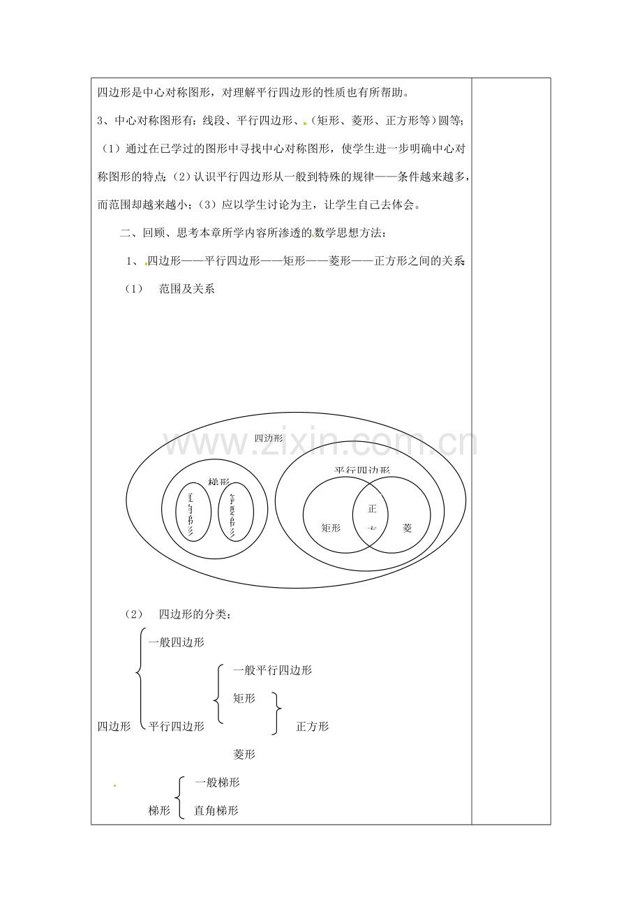 江苏省涟水县徐集中学八年级数学上册 第三章 中心对称图形（一）小结与思考教案1 苏科版.doc_第2页