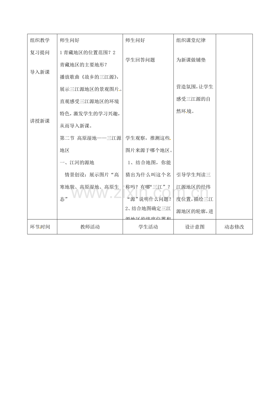 吉林省双辽市八年级地理下册 9.2高原湿地——三江源地区教案 （新版）新人教版-（新版）新人教版初中八年级下册地理教案.doc_第2页