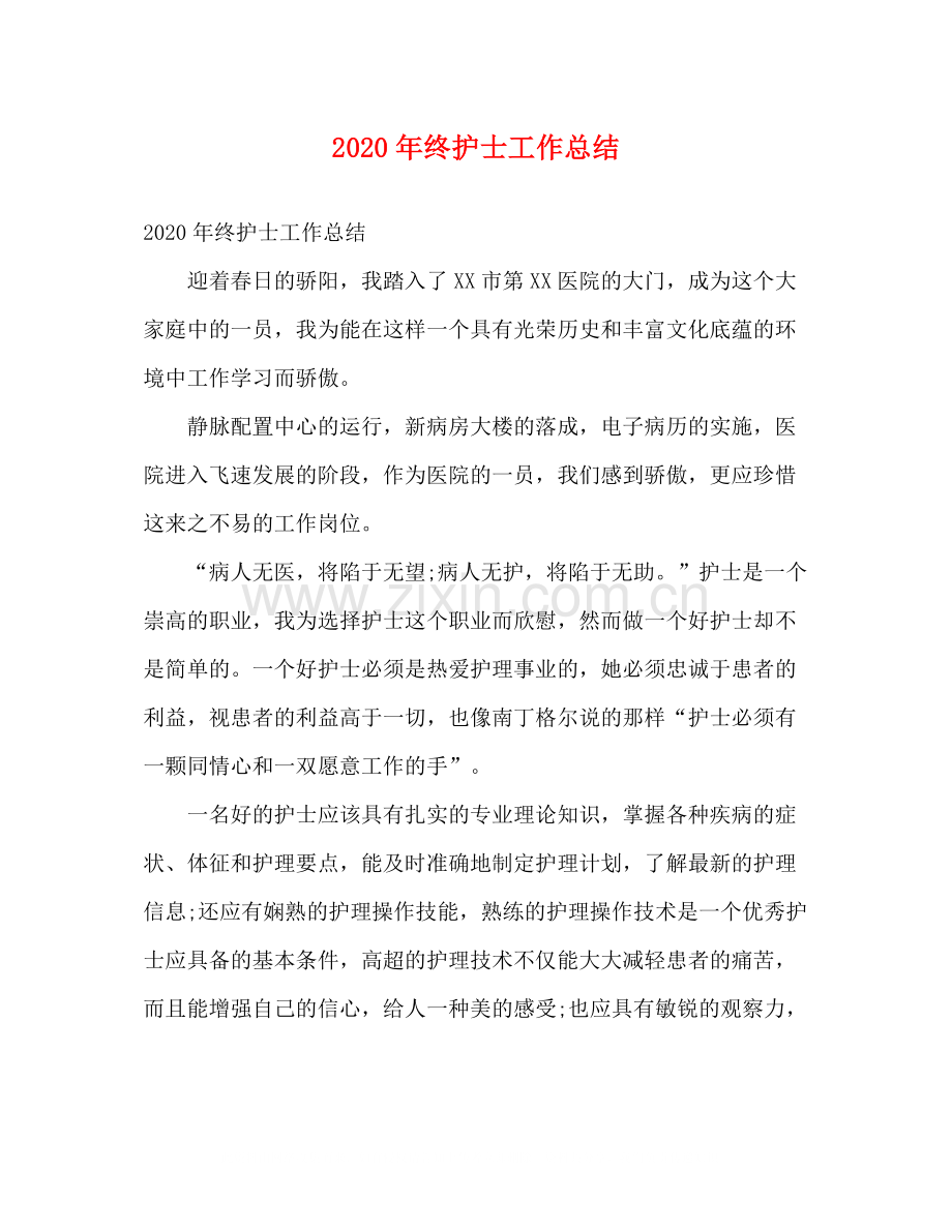 2020年终护士工作总结.docx_第1页