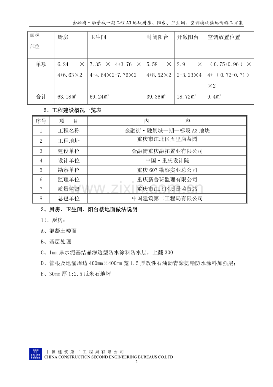 厨房、卫生间、阳台、空调板楼地面施工方案.doc_第3页