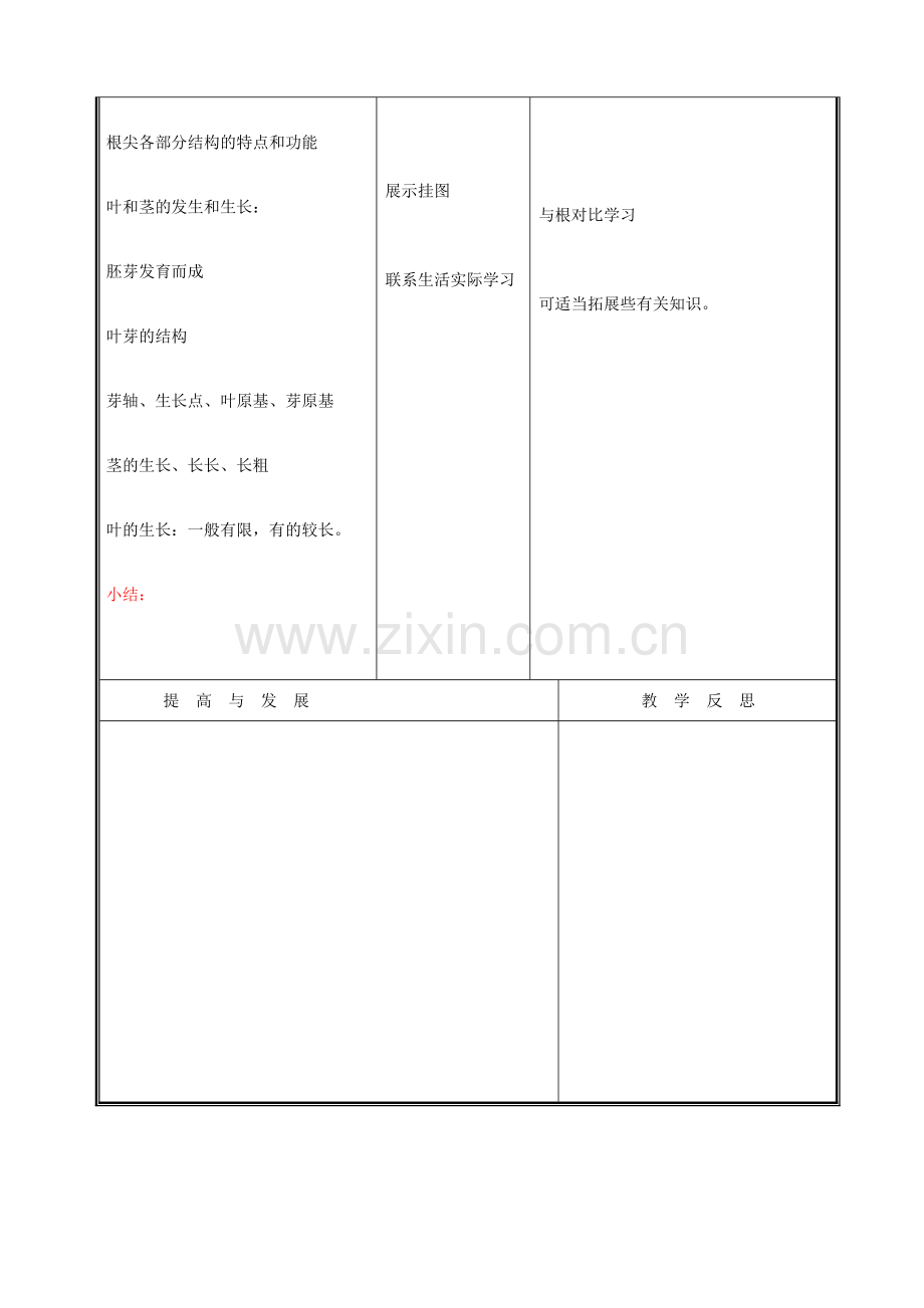 七年级生物上册《营养器官的生长》教案3 北师大版.doc_第3页