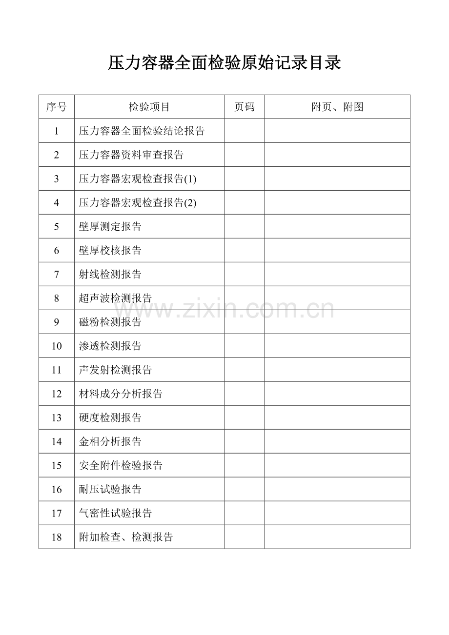 压力容器全面检验原始记录(空表1).doc_第3页