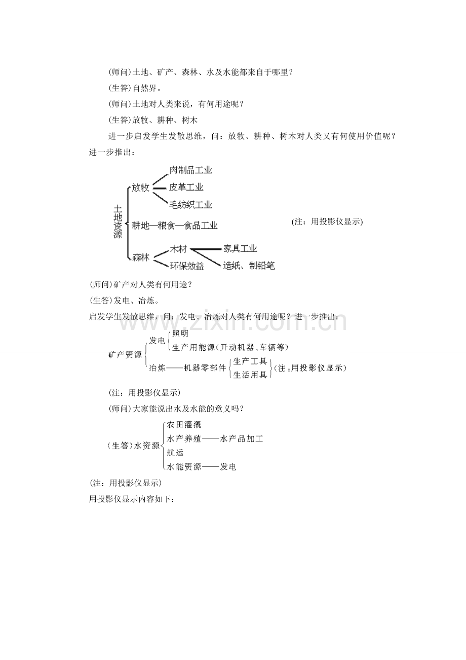 辽宁省凌海市石山初级中学八年级地理上册 3.1 自然资源的基本特征教案 新人教版.doc_第2页