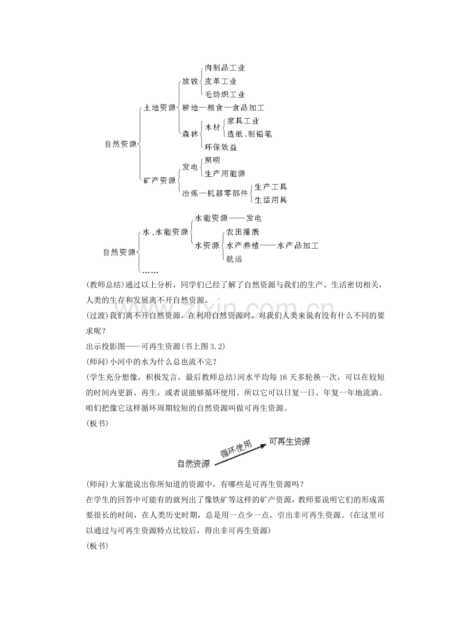 辽宁省凌海市石山初级中学八年级地理上册 3.1 自然资源的基本特征教案 新人教版.doc_第3页