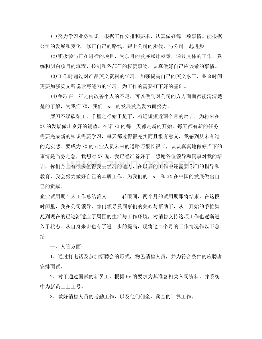 企业试用期个人工作总结范文.docx_第3页