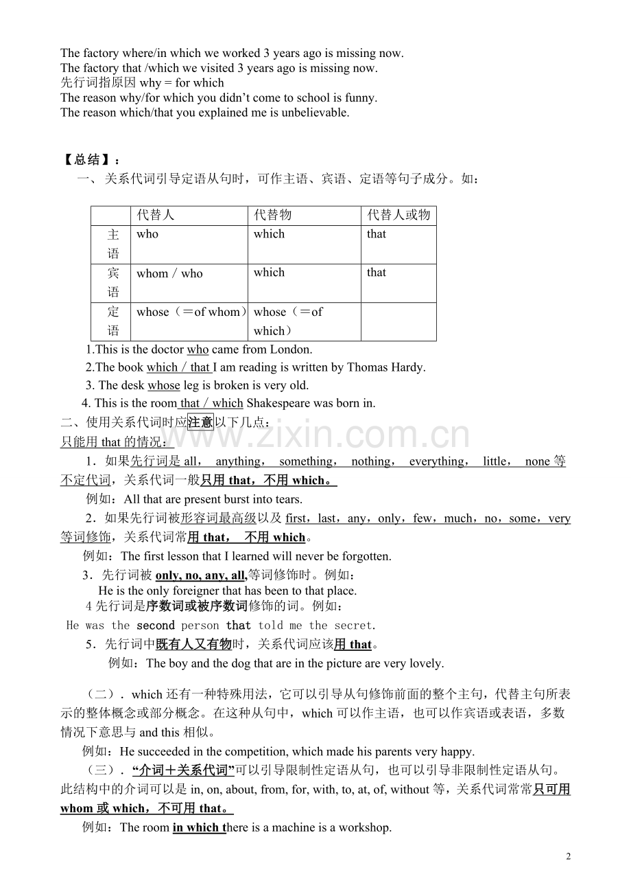 初三定语从句 宾语从句.doc_第2页